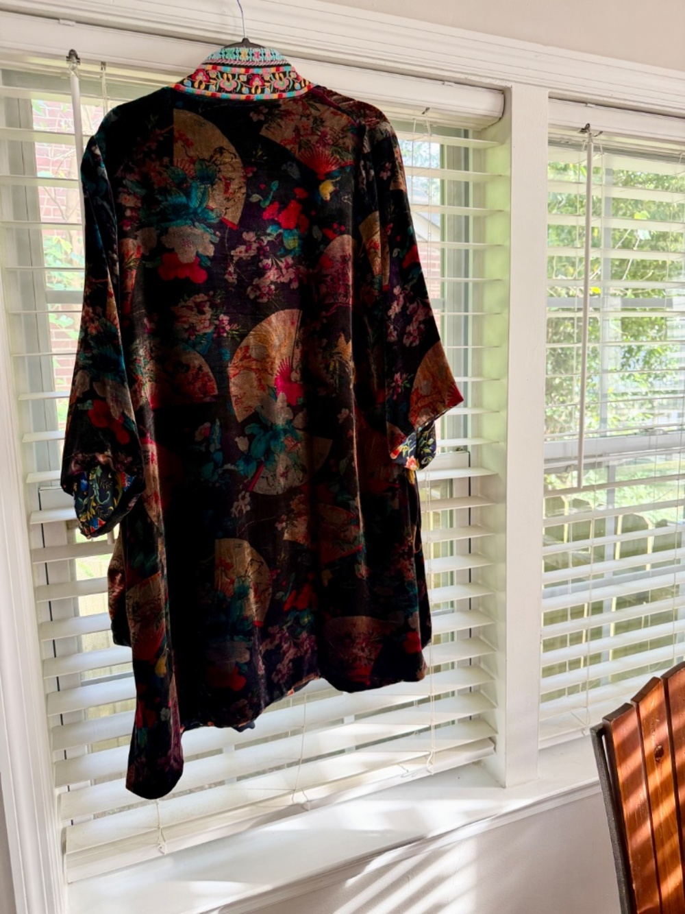 Johnny Was Velvet Kimono - Size Small, Multicolored - Picture 5 of 8